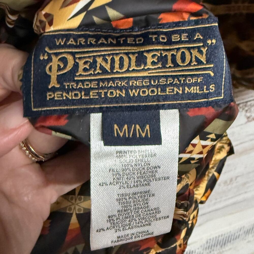 Pendleton Wild Horse Reversible Down Puffer Vest … - image 7